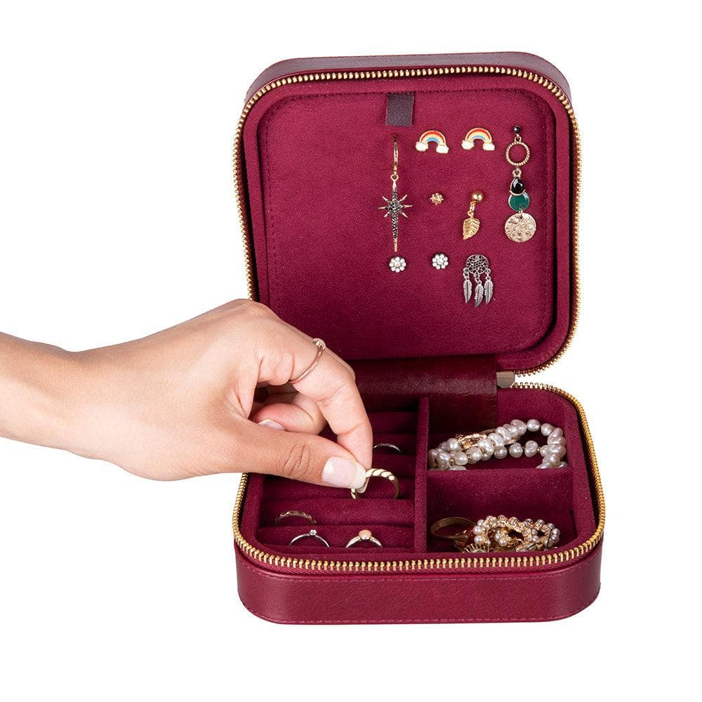 Amanda Leather Jewelry Box, Large Bouletta