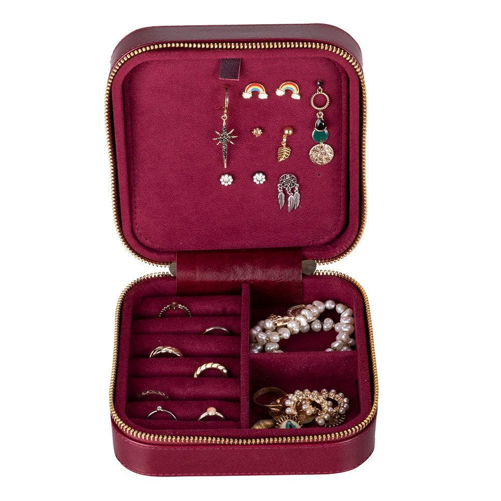 Amanda Leather Jewelry Box, Large Bouletta