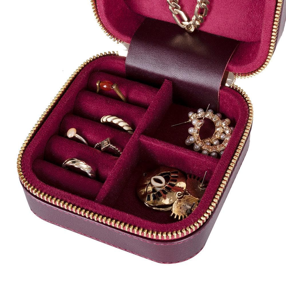 Amanda Leather Jewelry Box, Medium Bouletta