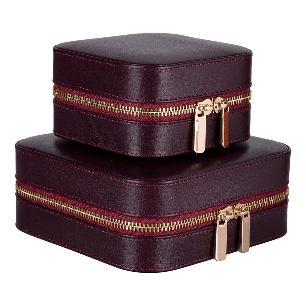 Amanda Leather Jewelry Box, Medium Bouletta