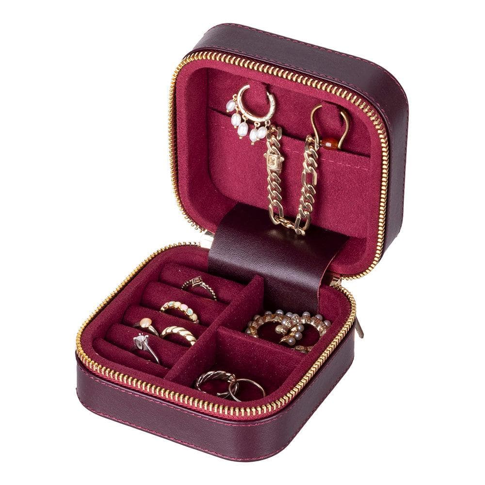 Amanda Leather Jewelry Box, Medium Bouletta