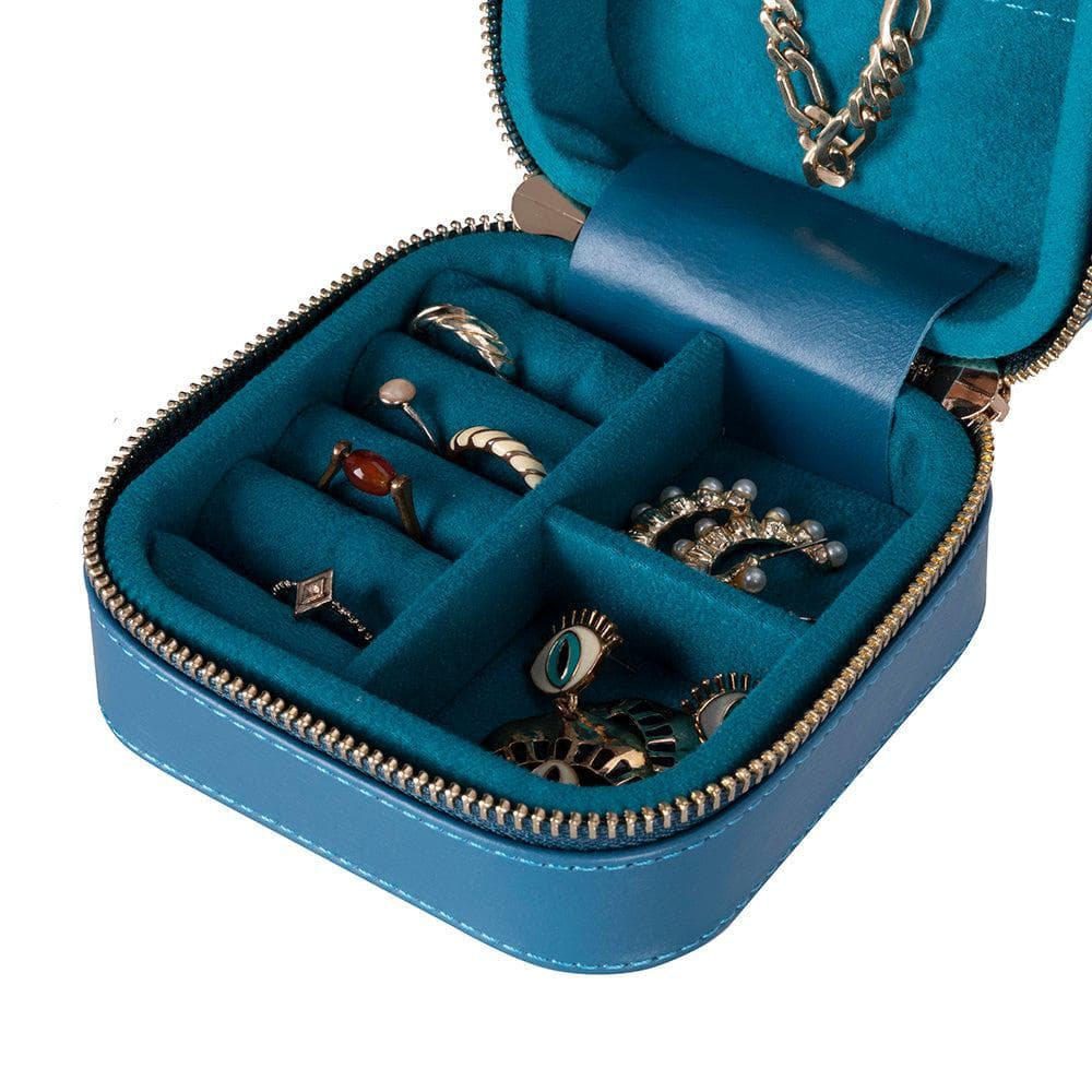 Amanda Leather Jewelry Box, Medium Bouletta