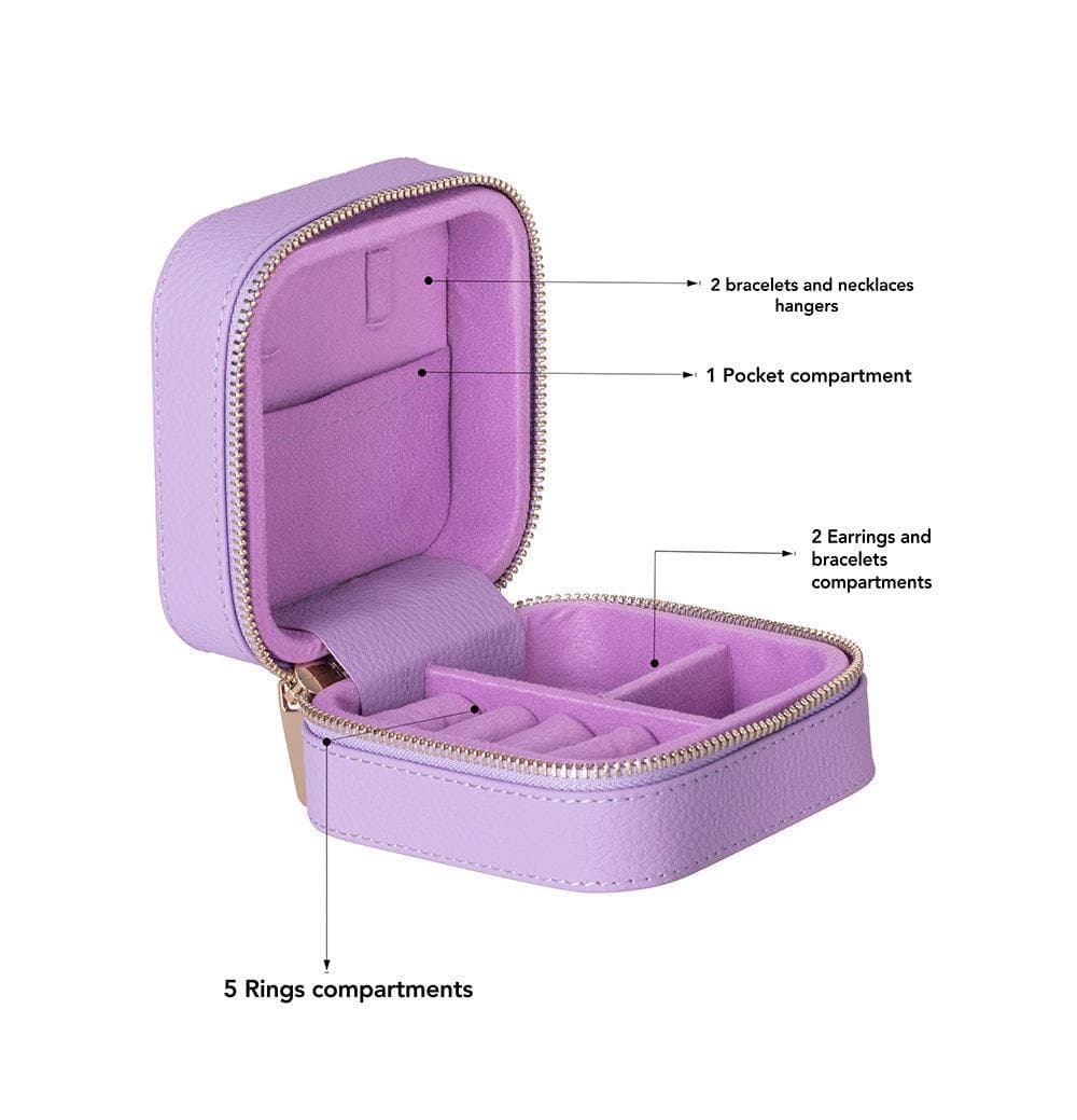 Amanda Leather Jewelry Box, Medium Bouletta