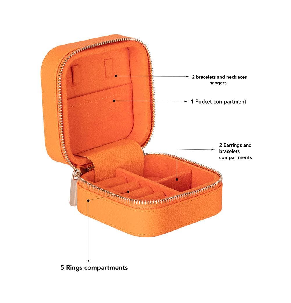 Amanda Leather Jewelry Box, Medium Bouletta