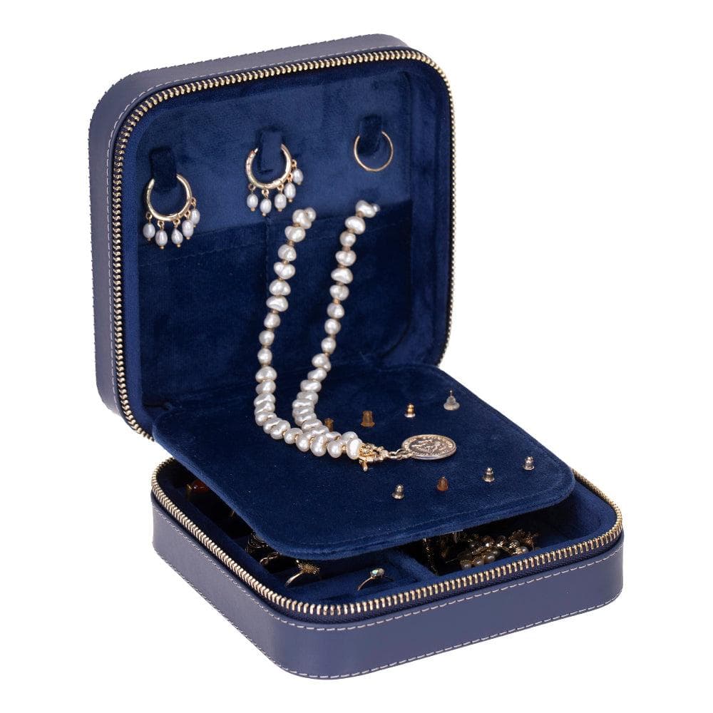 Amanda Leather Jewelry Box, Medium Bouletta