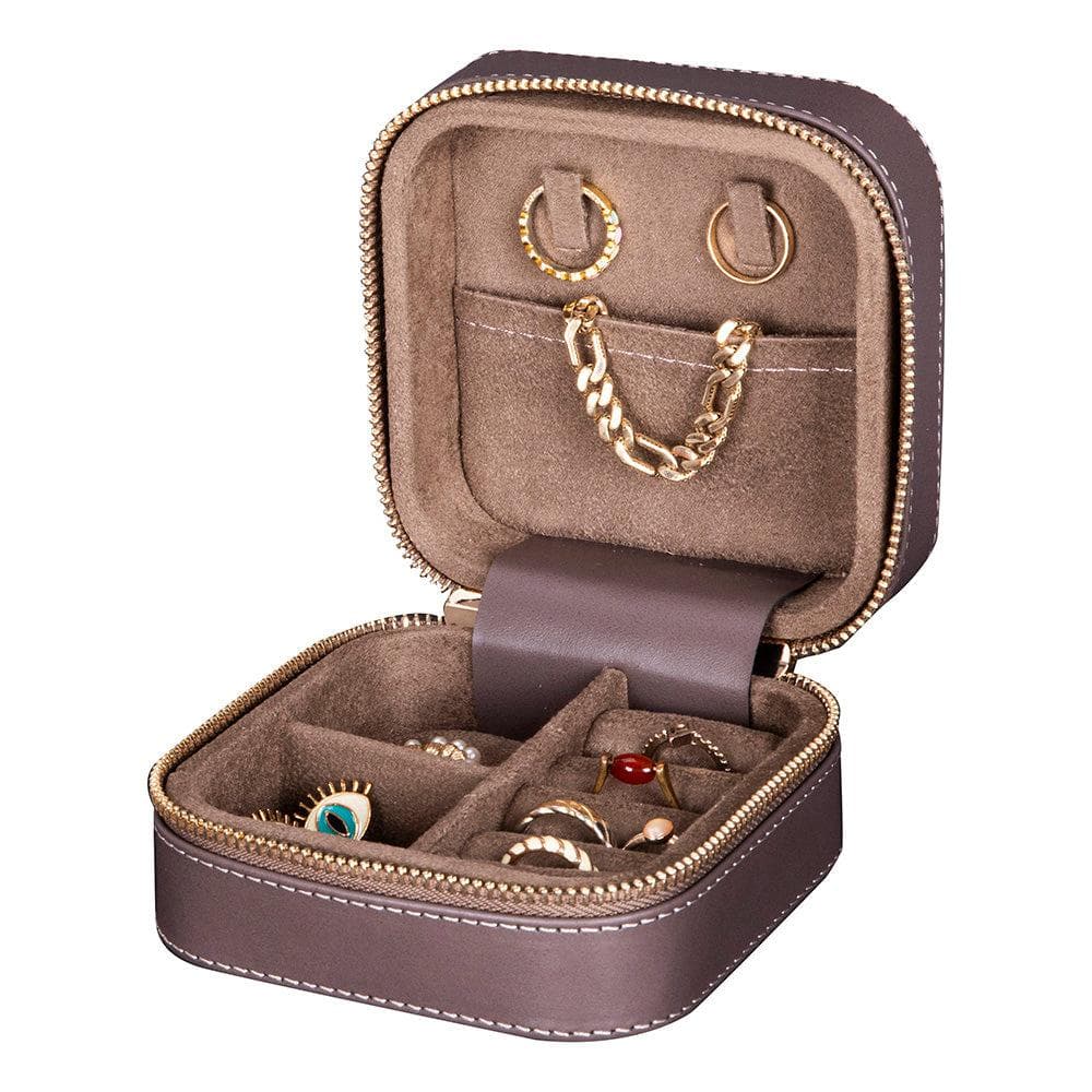 Amanda Leather Jewelry Box, Medium Bouletta
