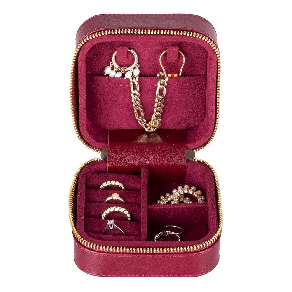 Amanda Leather Jewelry Box, Medium Bouletta