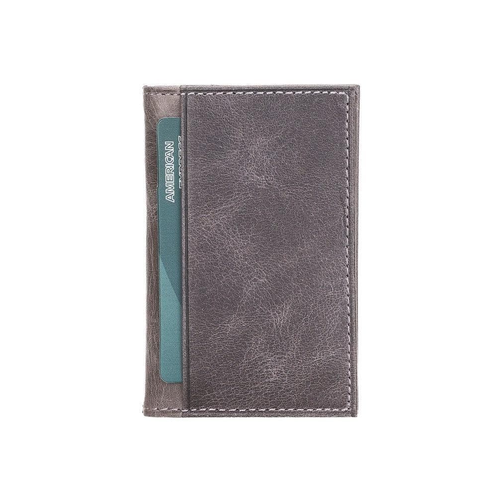 Andy Leather Card Holder Gray Bouletta