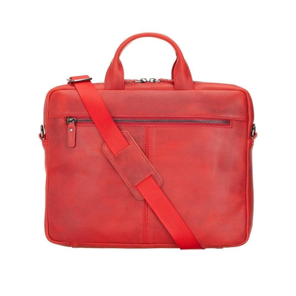 Apollo Leather Business Briefcase 14" Red Bouletta