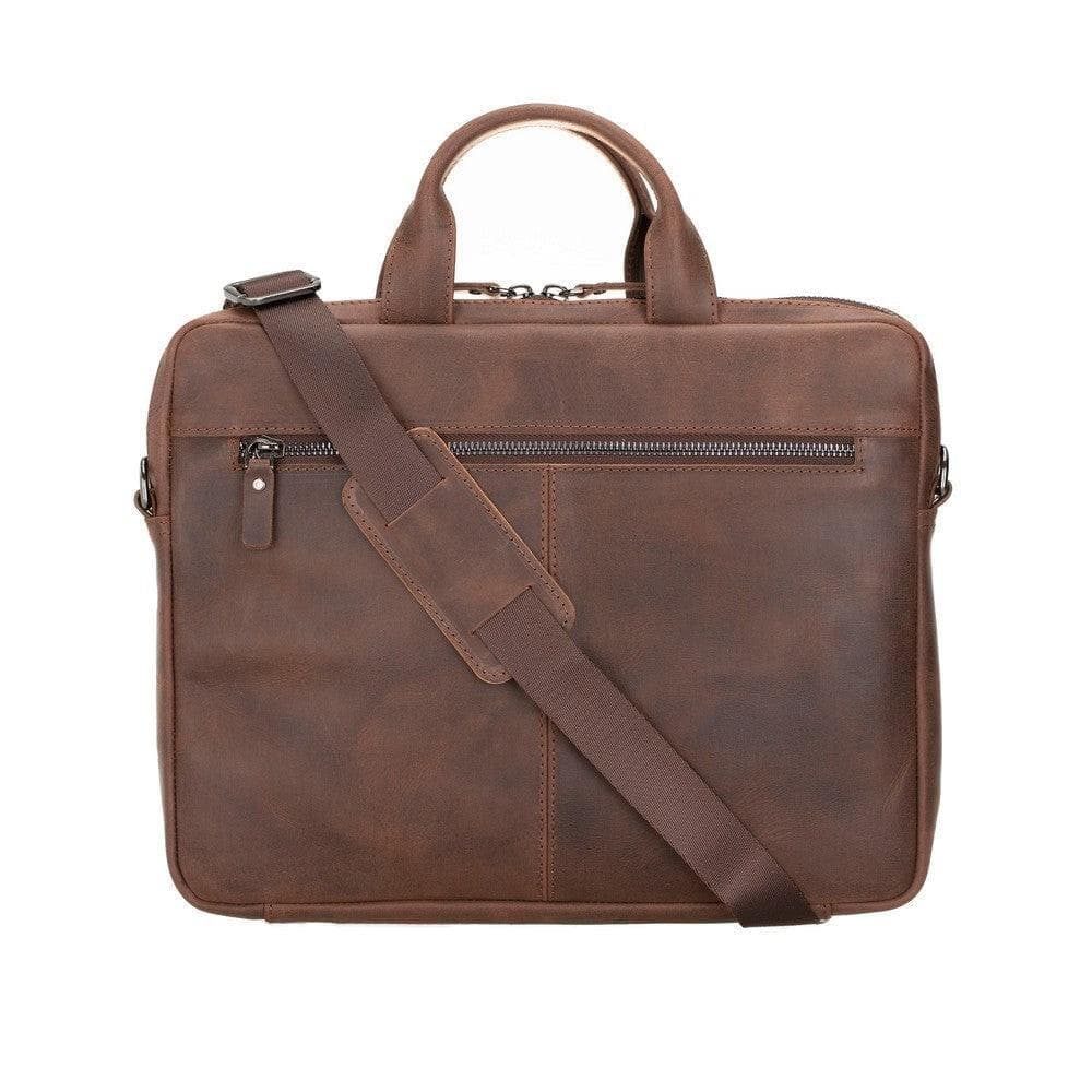 Apollo Leather Business Briefcase 14" Sandy Brown Bouletta