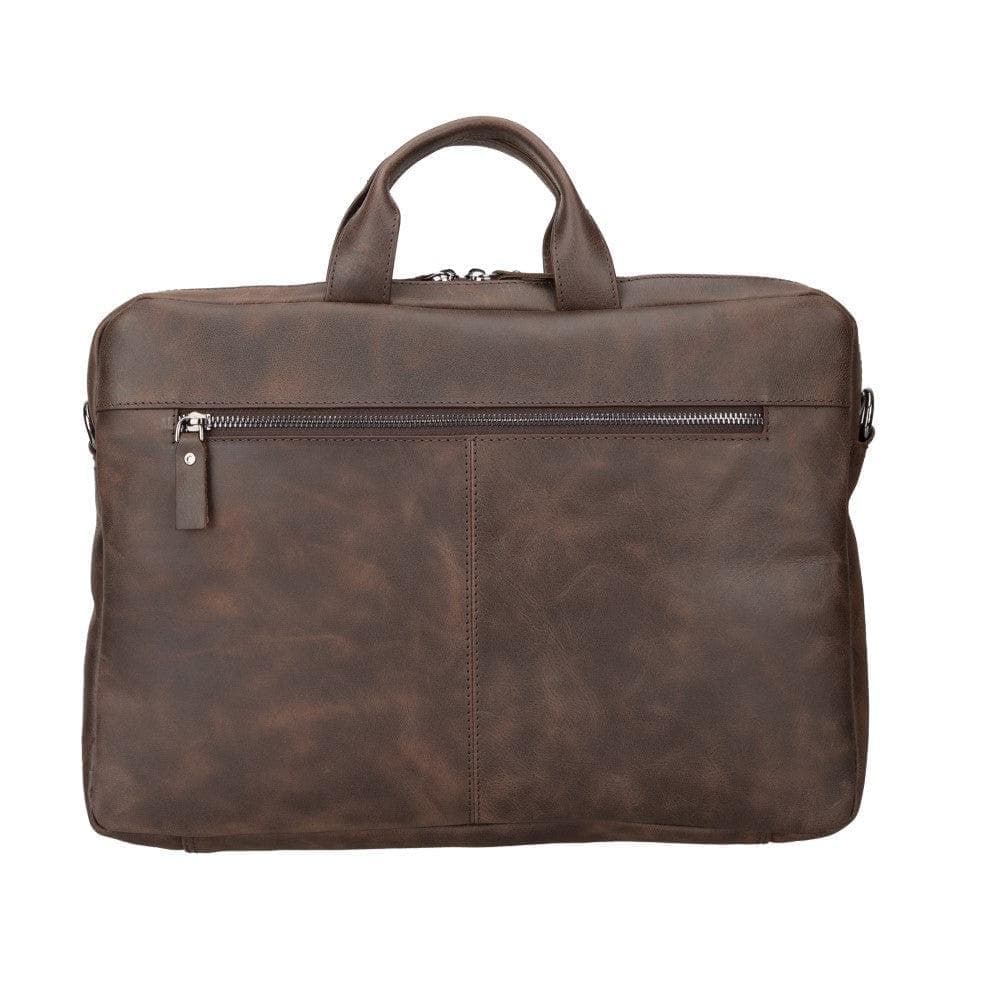 Apollo Leather Business Briefcase 14" Brown Bouletta