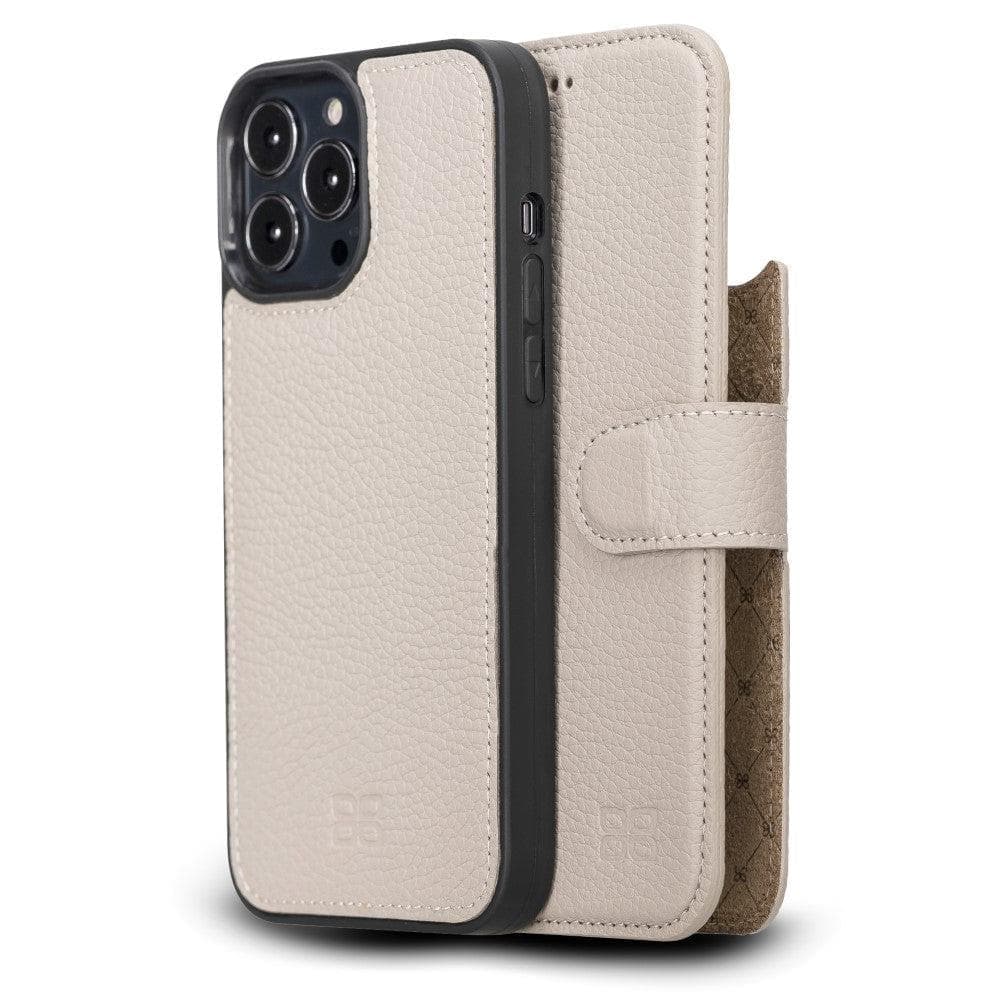 Apple iPhone 13 Series Colorful Detachable Leather Wallet Case - MW iPhone 13 Pro Max / FLOATER SAND Bouletta