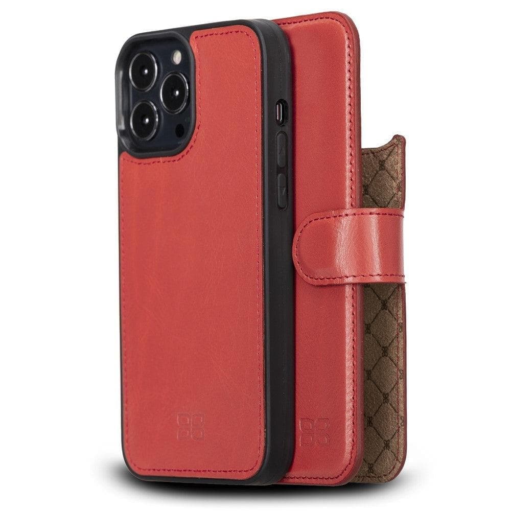 Apple iPhone 13 Series Colorful Detachable Leather Wallet Case - MW iPhone 13 Pro Max / NUDE CANDY APPLE Bouletta