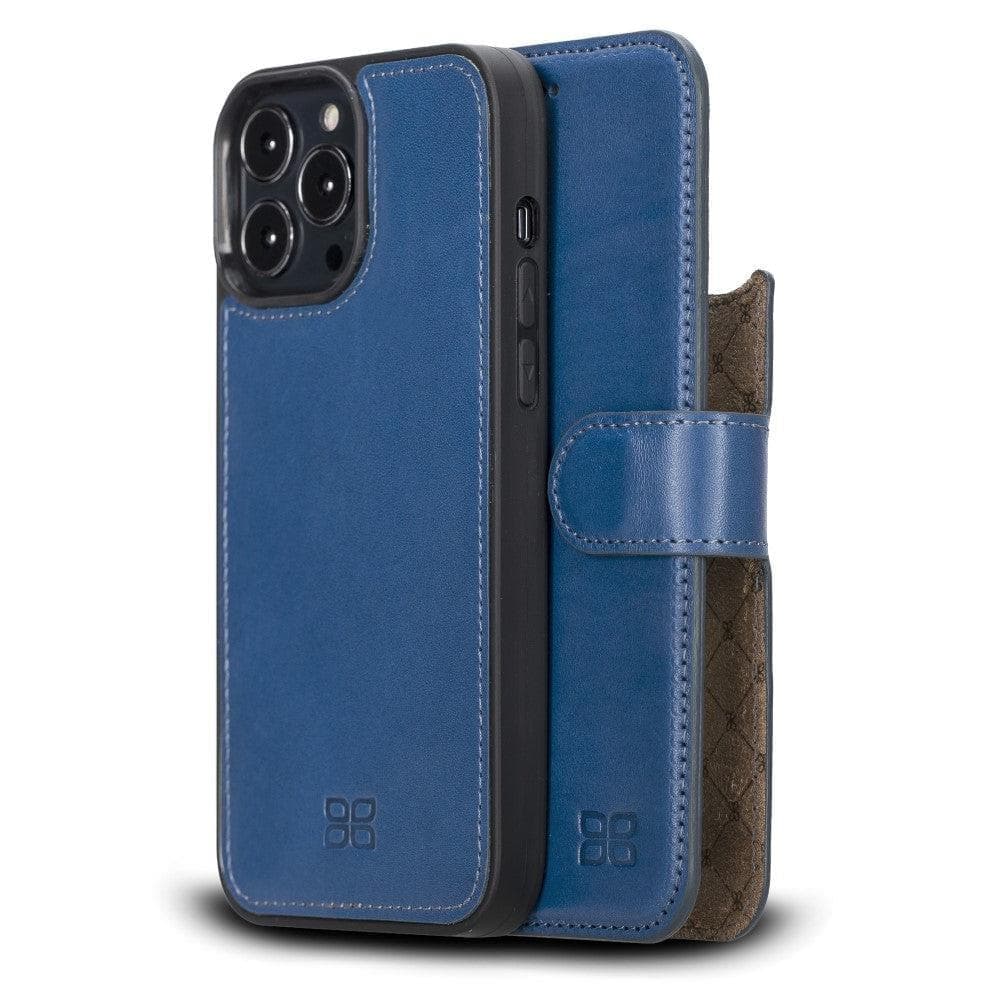 Apple iPhone 13 Series Colorful Detachable Leather Wallet Case - MW iPhone 13 Pro Max / FLOATER NAVY BLUE Bouletta