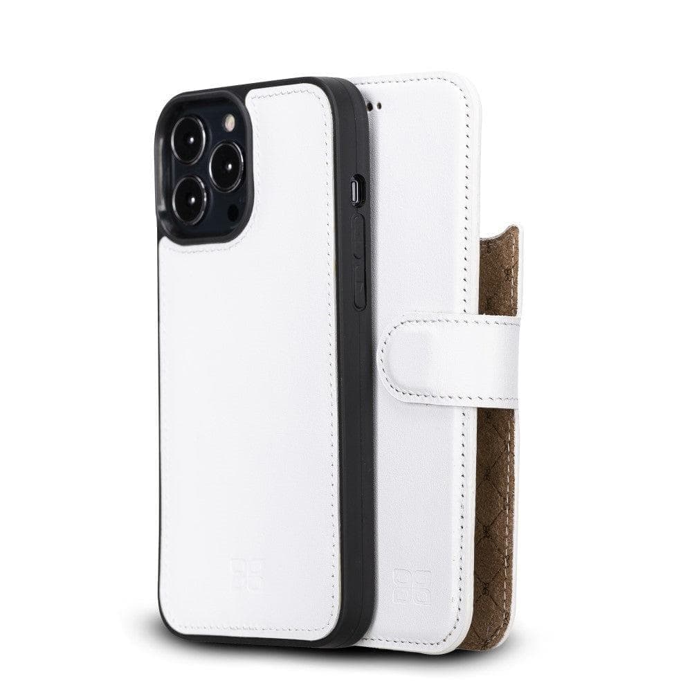 Apple iPhone 13 Series Colorful Detachable Leather Wallet Case - MW iPhone 13 Pro Max / FIESTA WHITE Bouletta