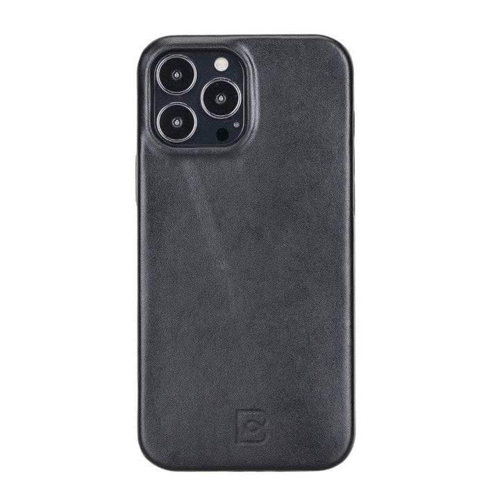 Apple iPhone 14 Series Leather Case / RC - Rock Cover iPhone 14 Pro Max / RUSTIC BLACK Bouletta