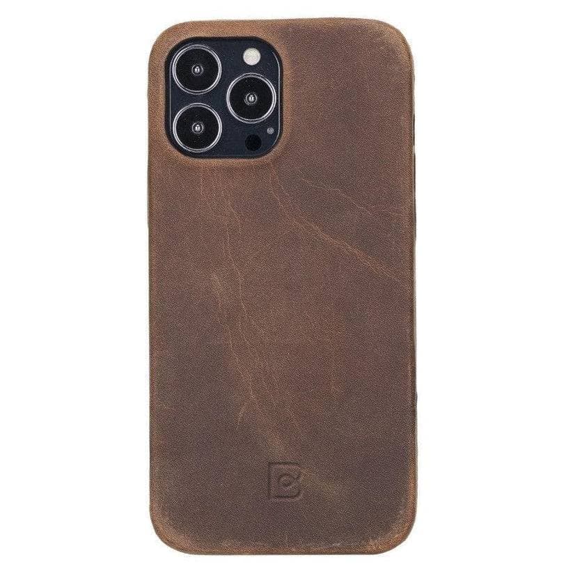 Apple iPhone 14 Series Leather Case / RC - Rock Cover iPhone 14 Pro / ANTIC BROWN Bouletta