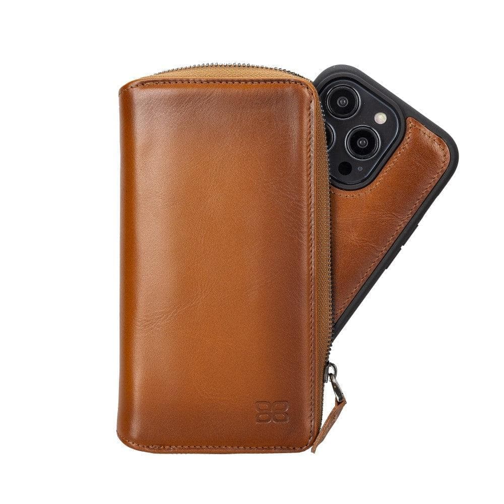 Apple iPhone Leather Wallet MagSafe Find My 12 13 14 15 Mini Pro Orange  Original