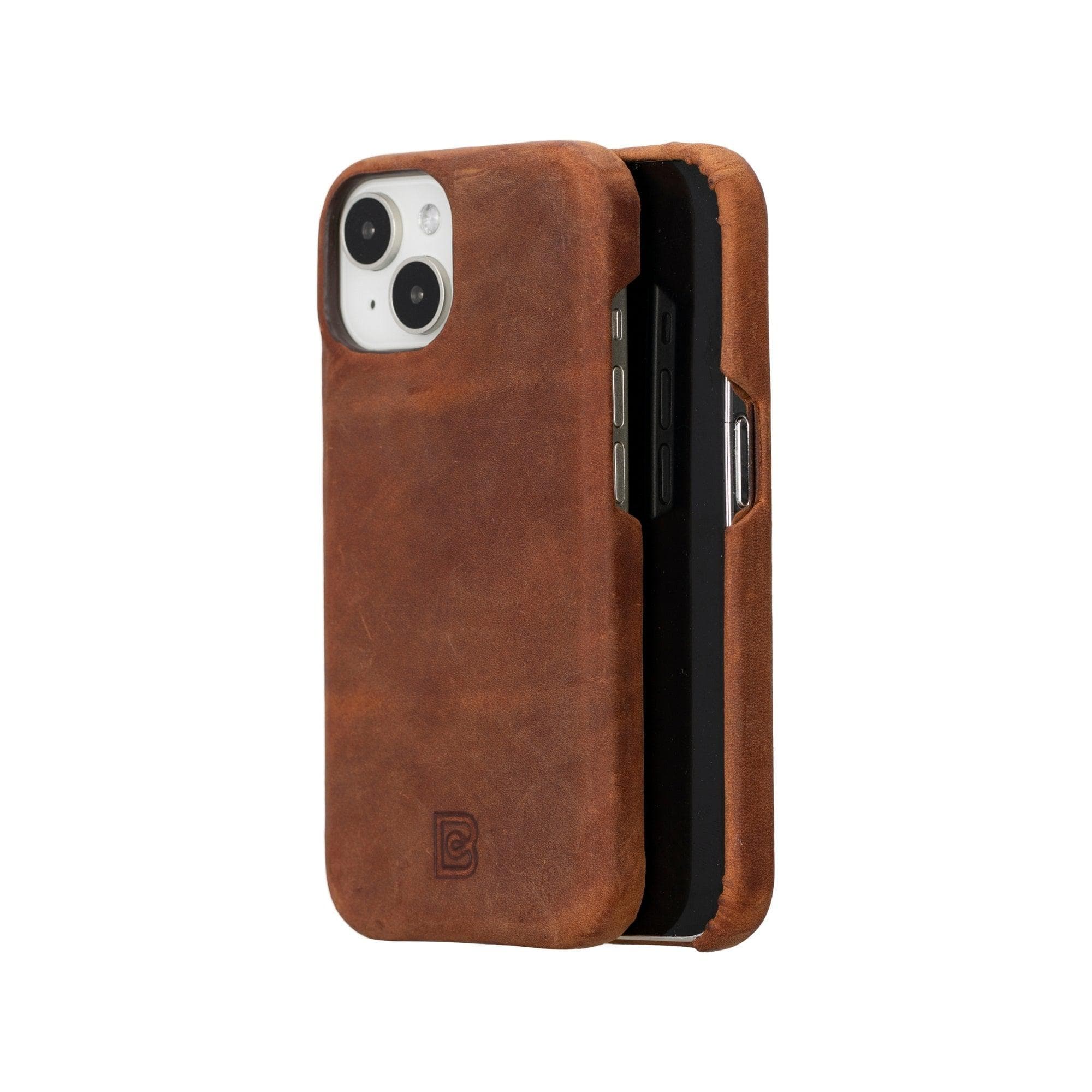 Apple iPhone 15 Series Full Leather Coating Back Cover