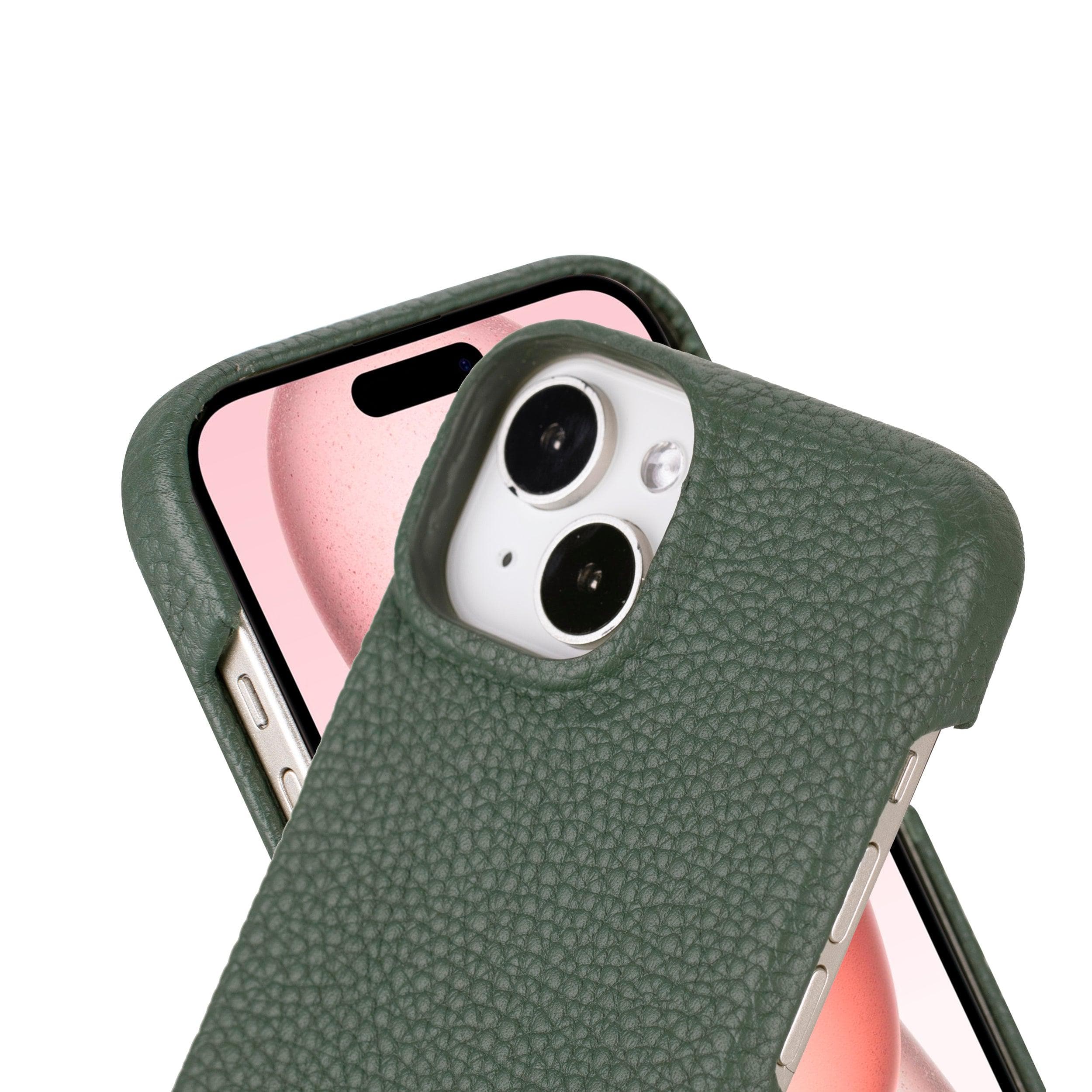 Apple iPhone 15 Series Full Leather Coating Back Cover Bouletta