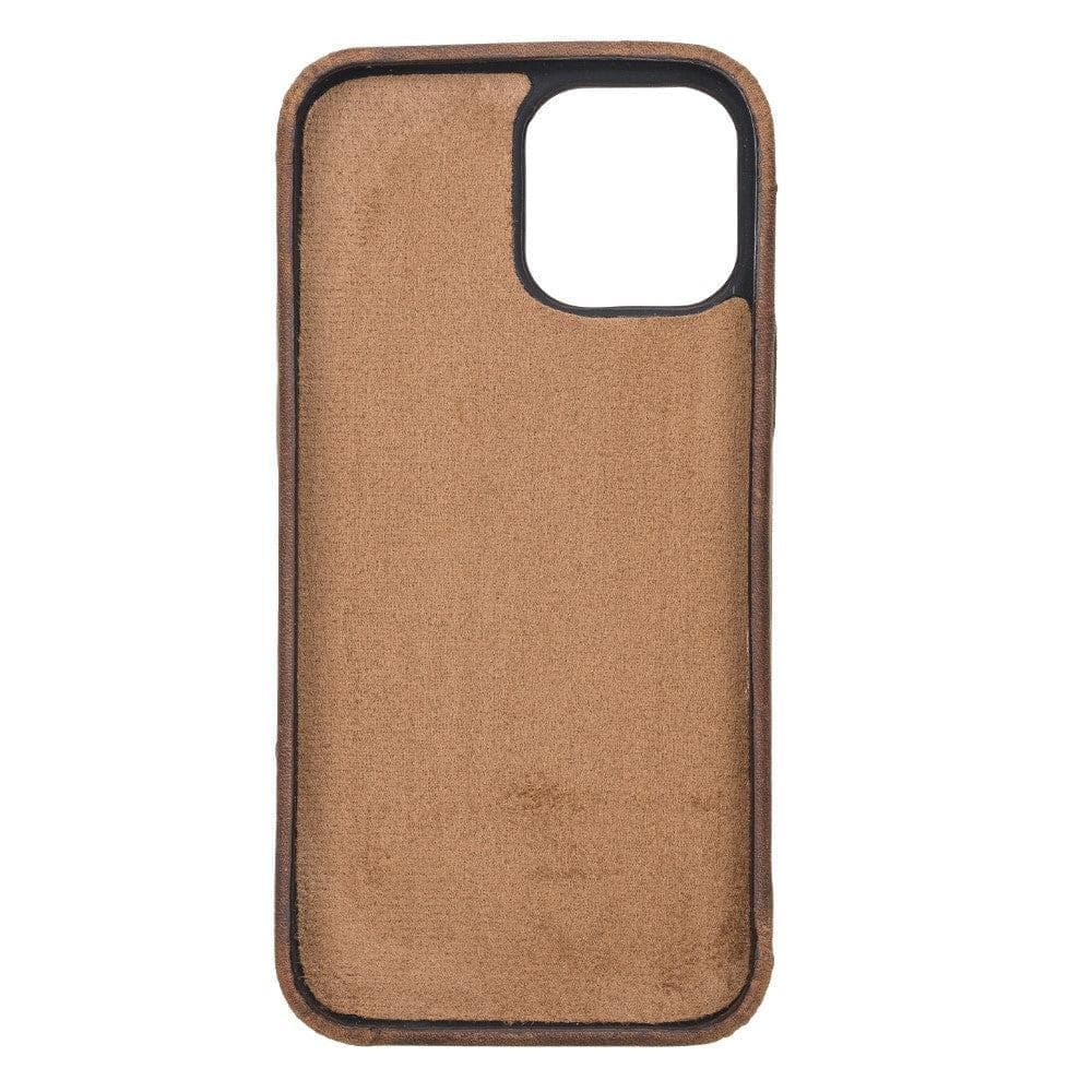 Rock Cover iPhone 14 Series Genuine Leather Case / RC - iPhone 14 / ANTIC BROWN