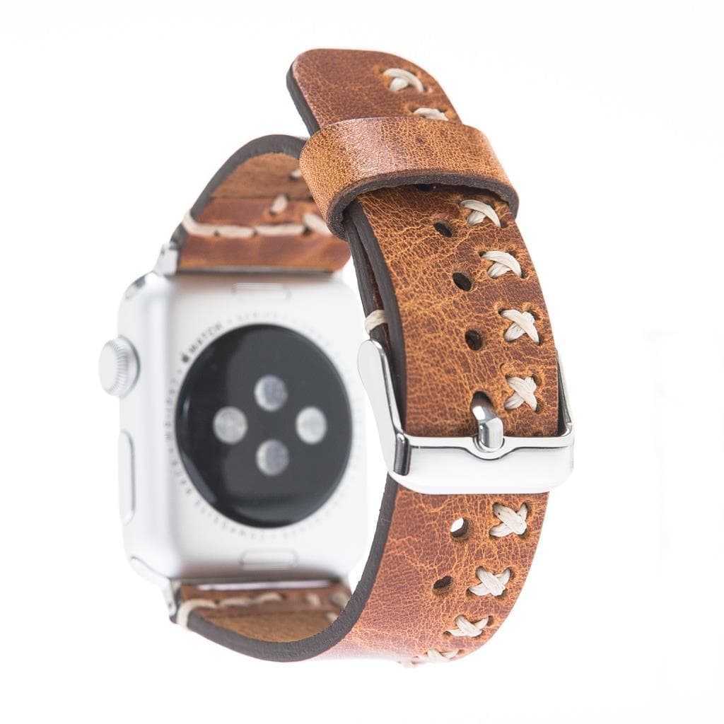 Aqua Apple Watch Leather Band Bouletta