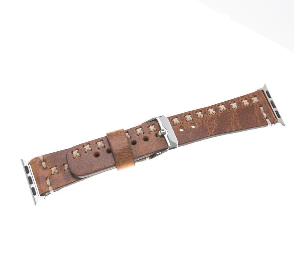 Aqua Apple Watch Leather Band Bouletta