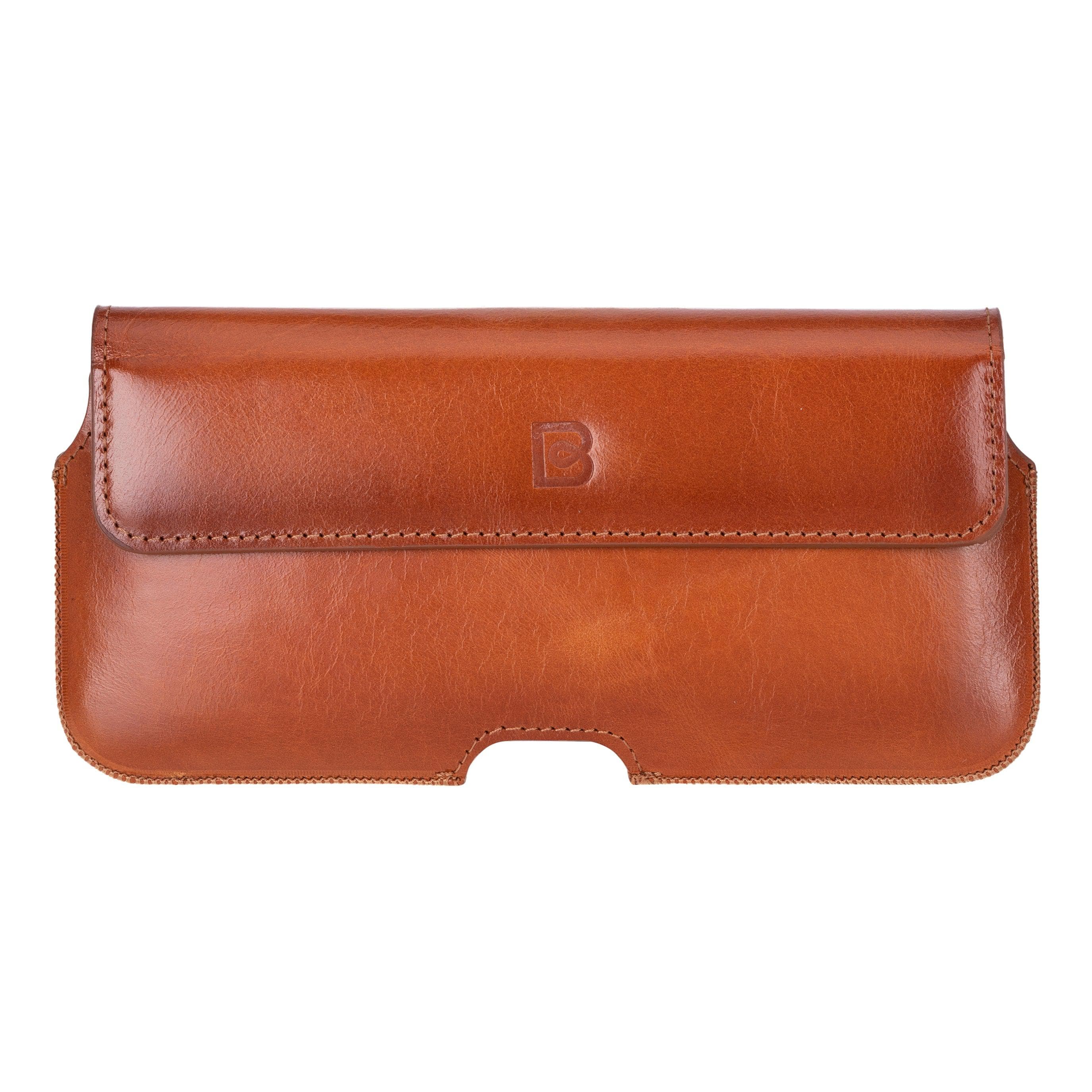 Aslant Leather Belt Phone Case Up to 6.9" Bouletta