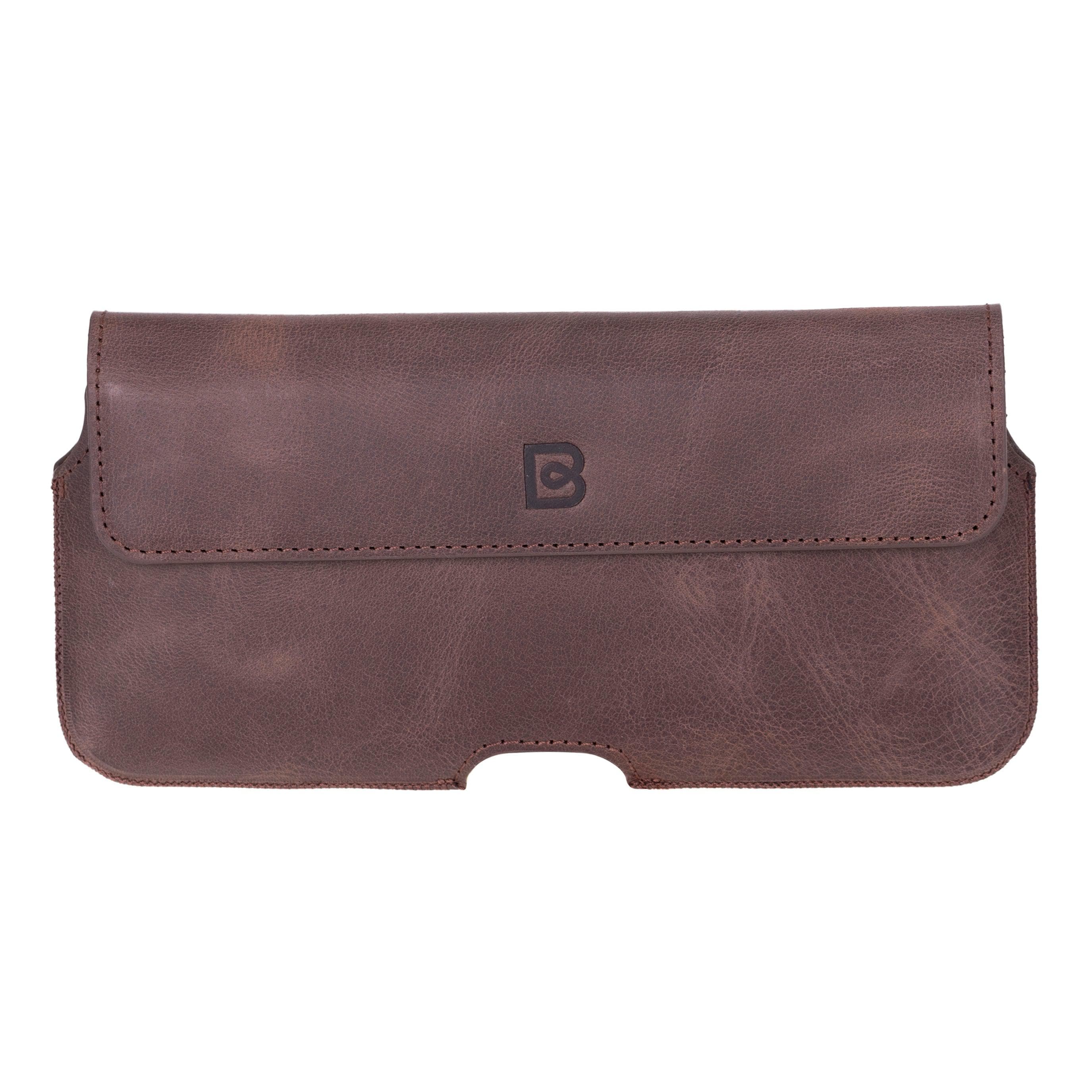 Aslant Leather Belt Phone Case Up to 6.9" Bouletta