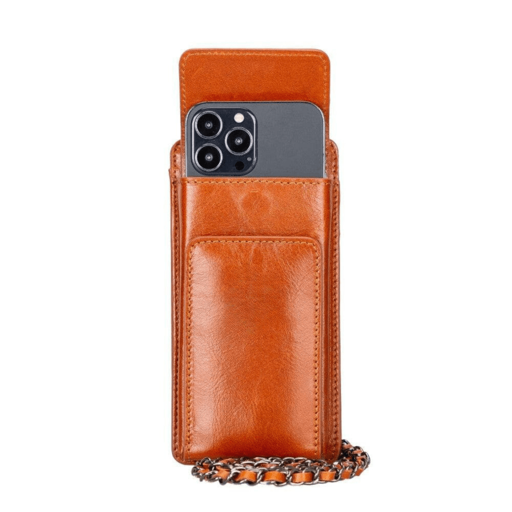 Avjin Crossbody Leather Bag Compatible with Phones up to 6.9" - Light Tan TIGUAN TAN Bouletta