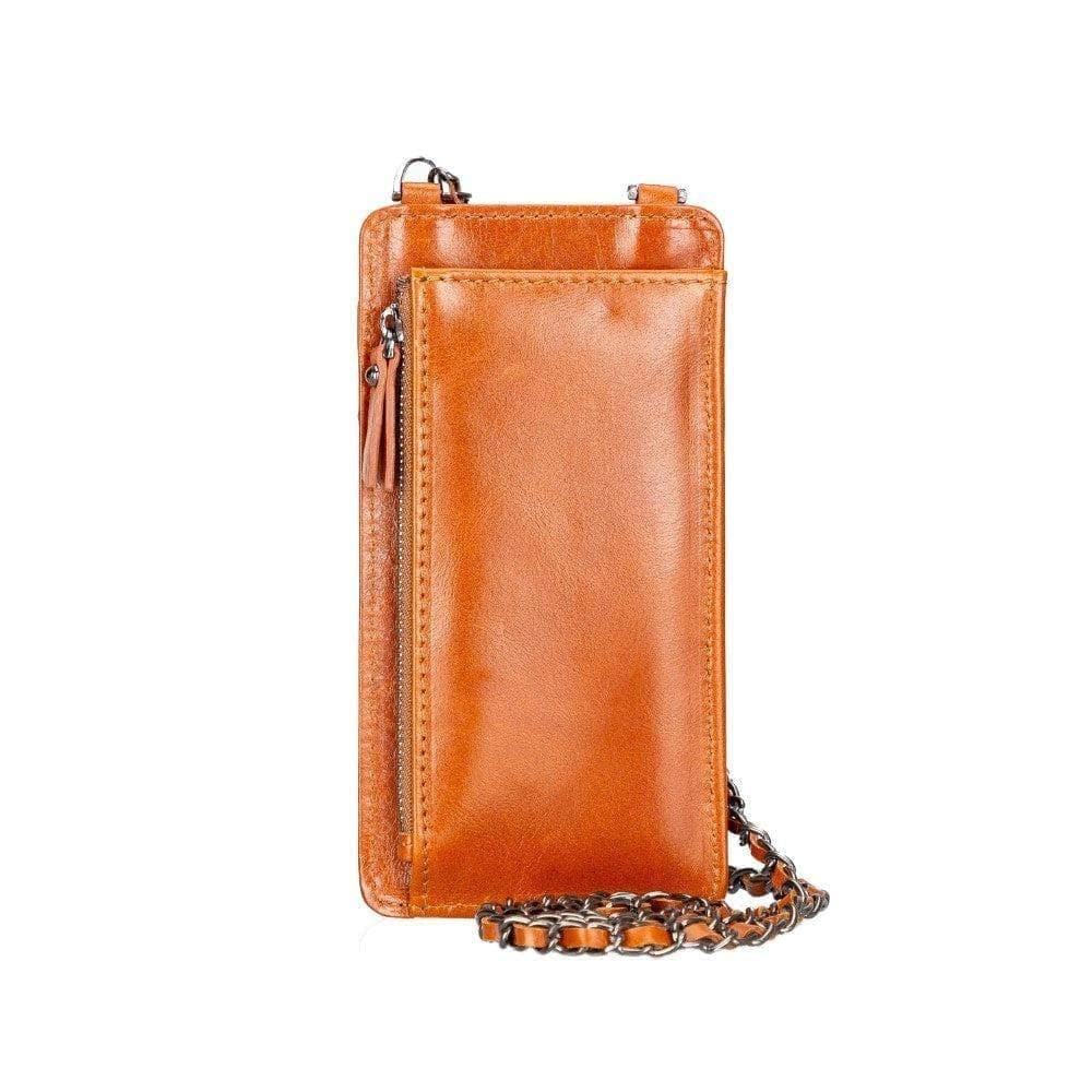 Avjin Crossbody Leather Bag Compatible with Phones up to 6.9" - Light Tan TIGUAN TAN Bouletta