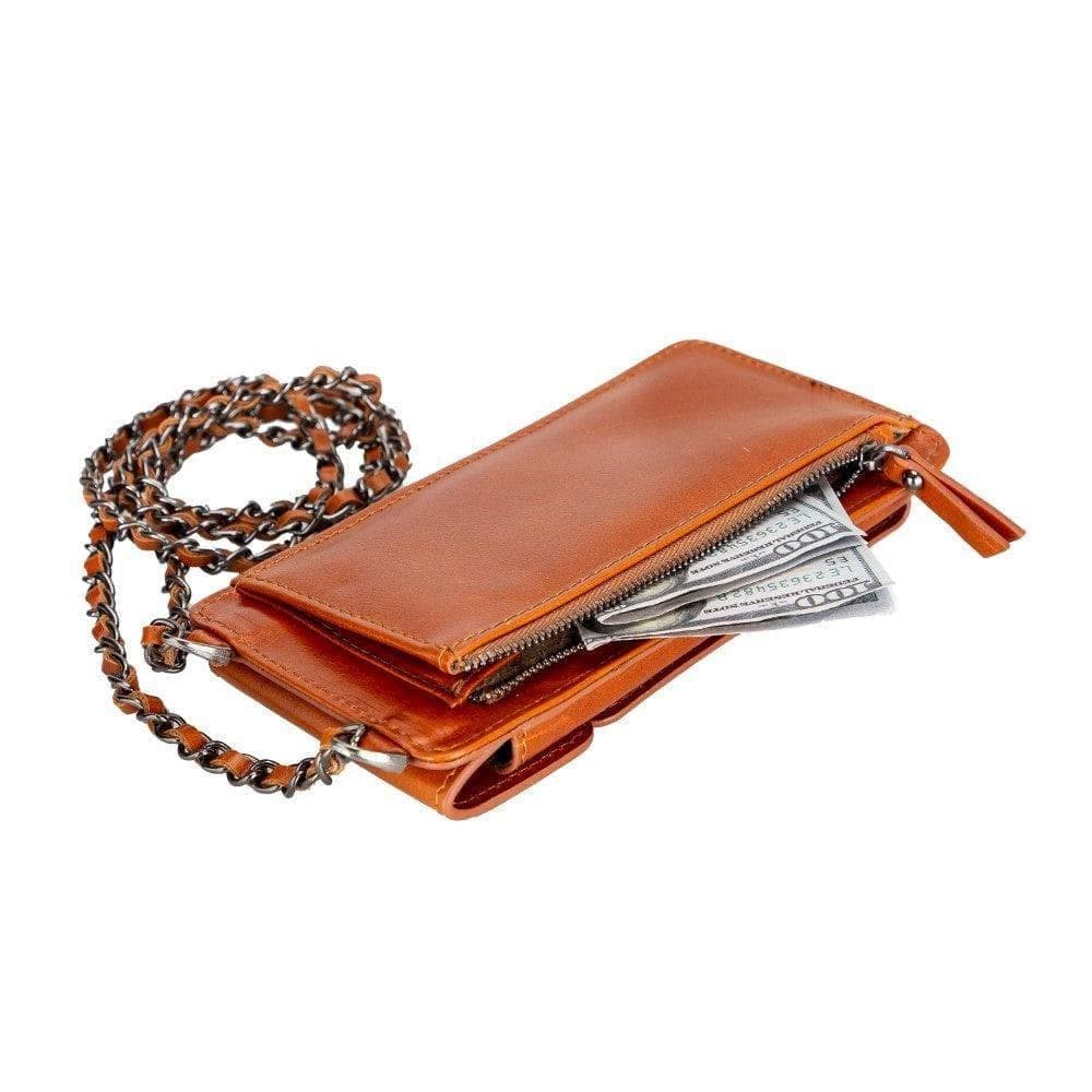 Avjin Crossbody Leather Bag Compatible with Phones up to 6.9" - Light Tan TIGUAN TAN Bouletta