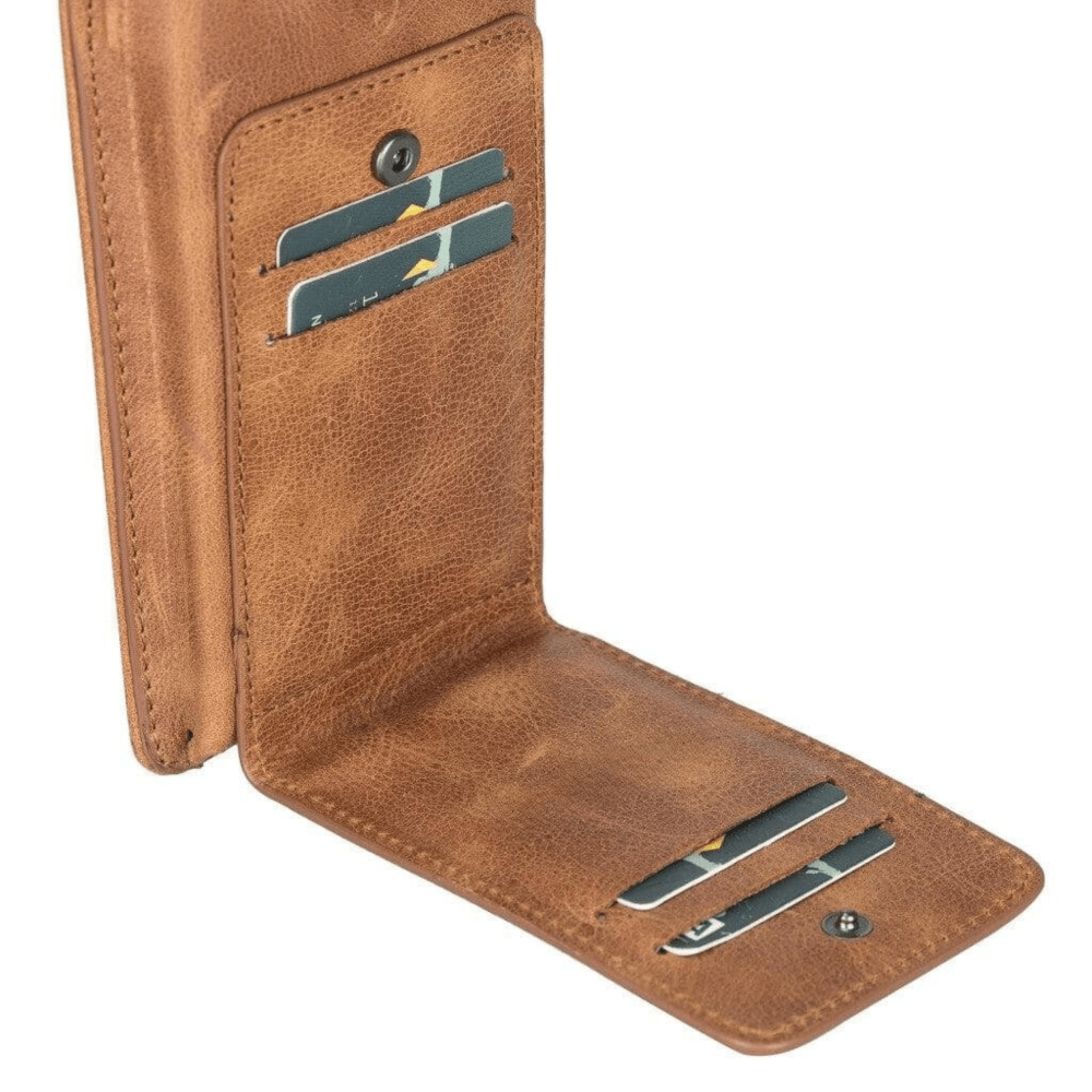 Avjin Crossbody Leather Bag Compatible with Phones up to 6.9" - Light Tan TIGUAN TAN Bouletta