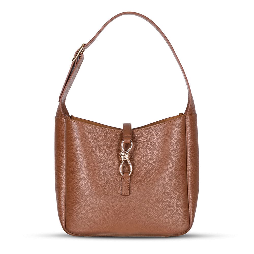 Azura Women's Leather Bag Tan Bouletta