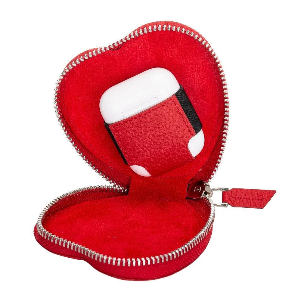 Heart AirPods 1 / 2 Genuine Leather Case