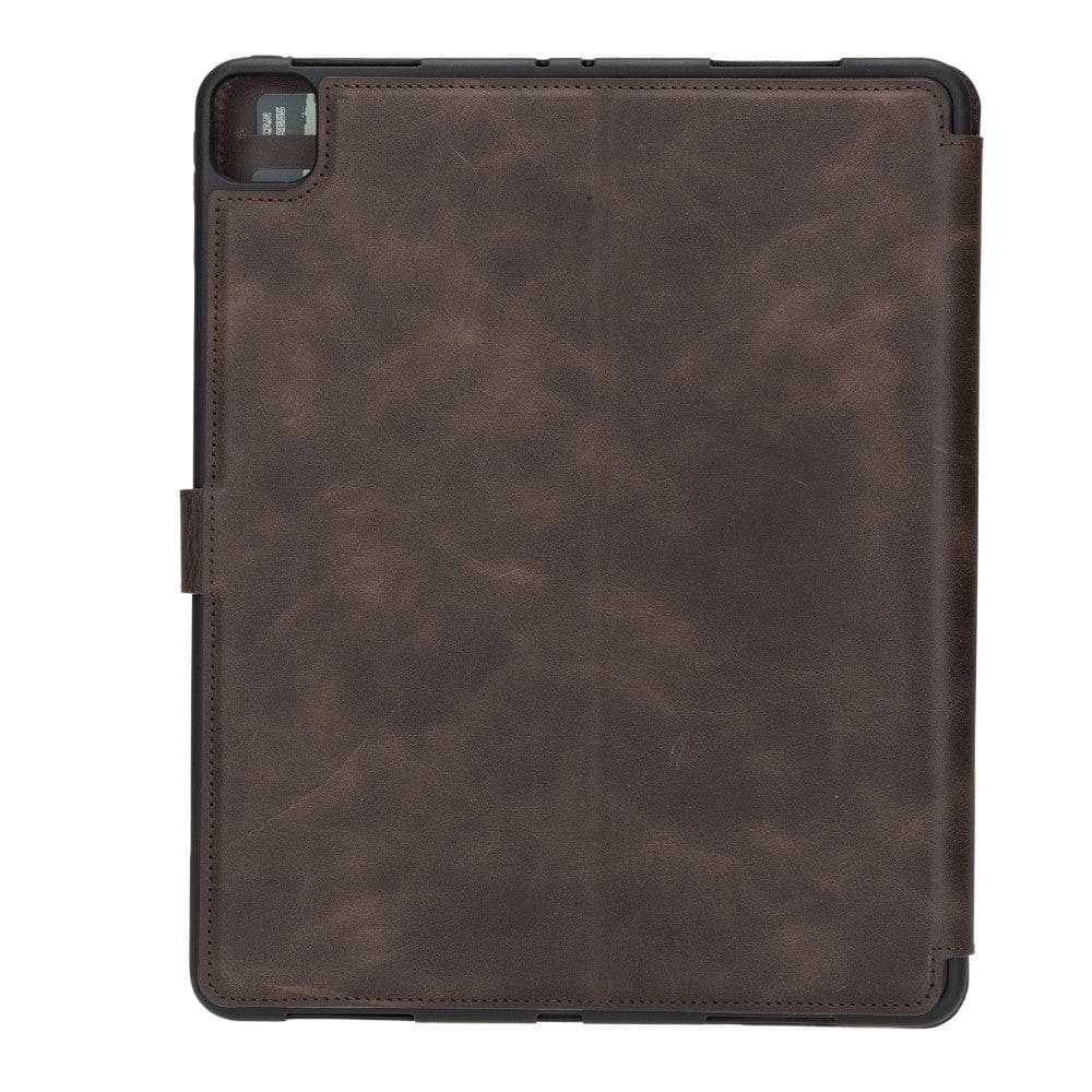 Eto iPad Series Genuine Leather Wallet Case - iPad Pro 11 2021 / BURNISHED RUSTIC TAN