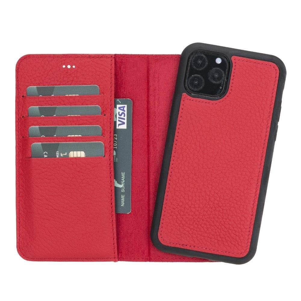 Magic iPhone 11 Series Detachable Genuine Leather Wallet Case - MW