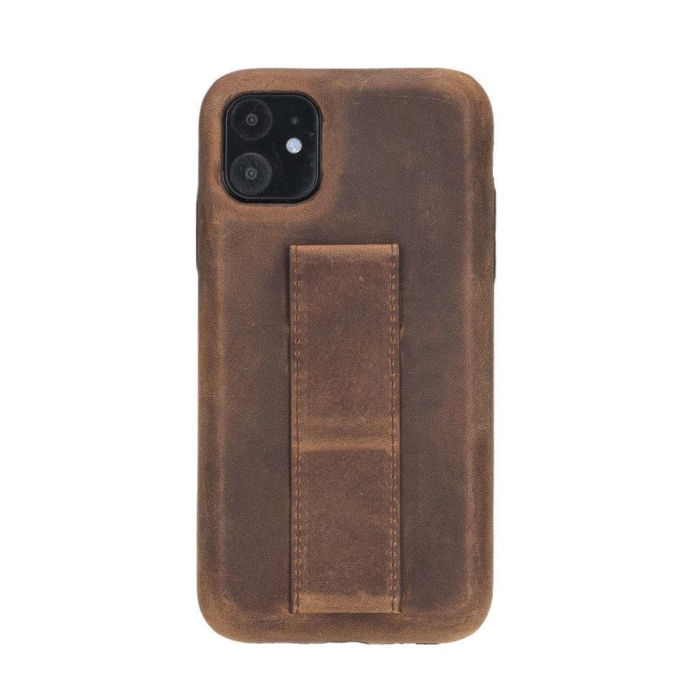 Rock Cover Stand iPhone 11 Series Genuine Leather Case / RCS - iPhone 11 Pro / BURNISHED RUSTIC TAN