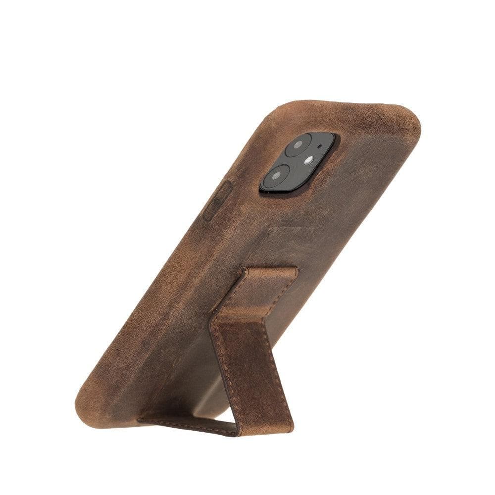 Rock Cover Stand iPhone 11 Series Genuine Leather Case / RCS - iPhone 11 / BURNISHED RUSTIC TAN