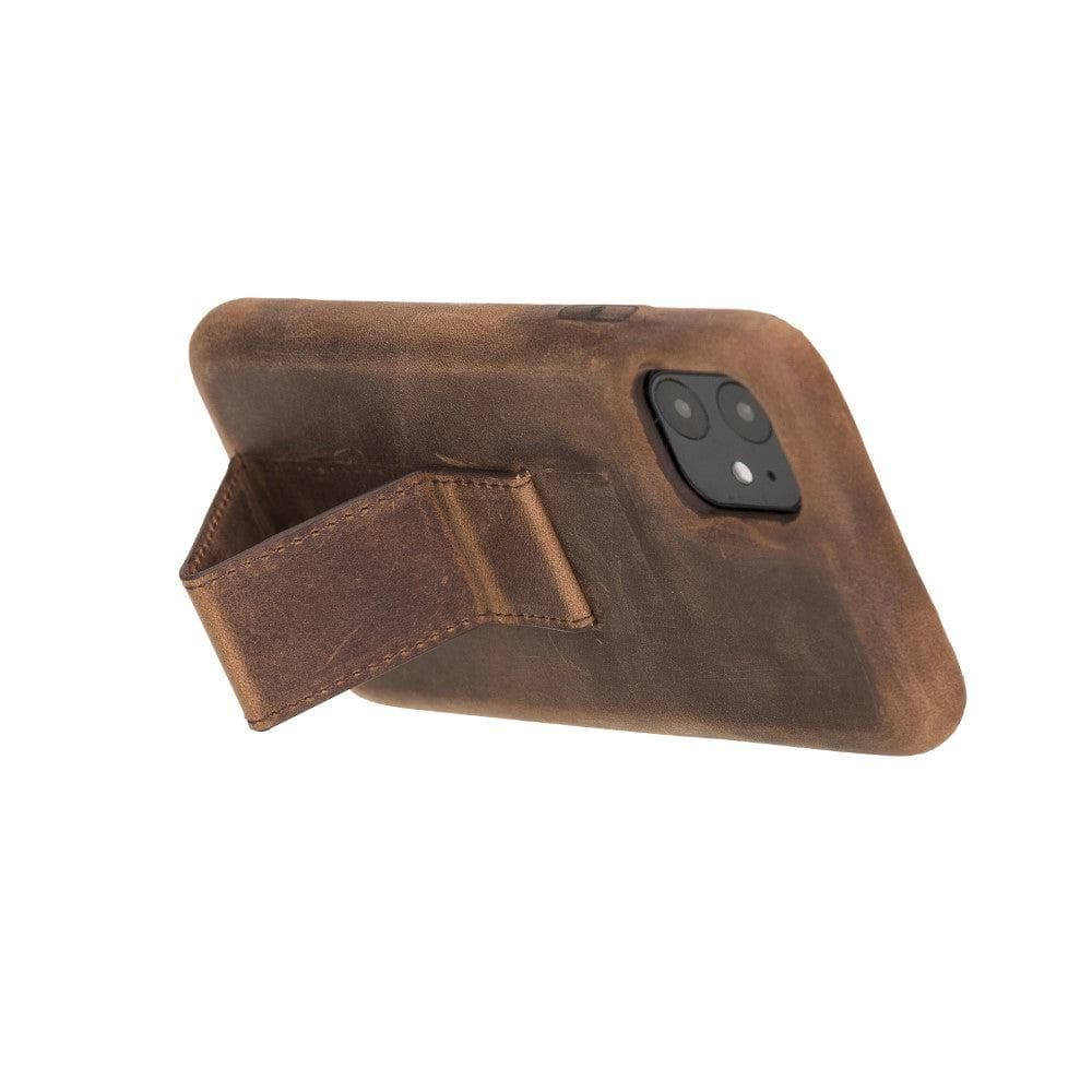 Rock Cover Stand iPhone 11 Series Genuine Leather Case / RCS - iPhone 11 Pro Max / BURNISHED RUSTIC TAN