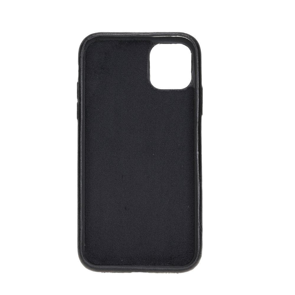 Rock Cover Stand iPhone 11 Series Genuine Leather Case / RCS - iPhone 11 Pro Max / RUSTIC BLACK