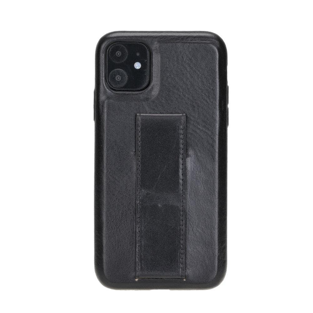 Rock Cover Stand iPhone 11 Series Genuine Leather Case / RCS - iPhone 11 Pro Max / RUSTIC BLACK