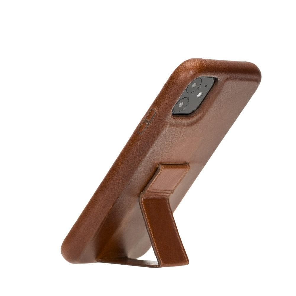 Rock Cover Stand iPhone 11 Series Genuine Leather Case / RCS - iPhone 11 Pro / RUSTIC BLACK