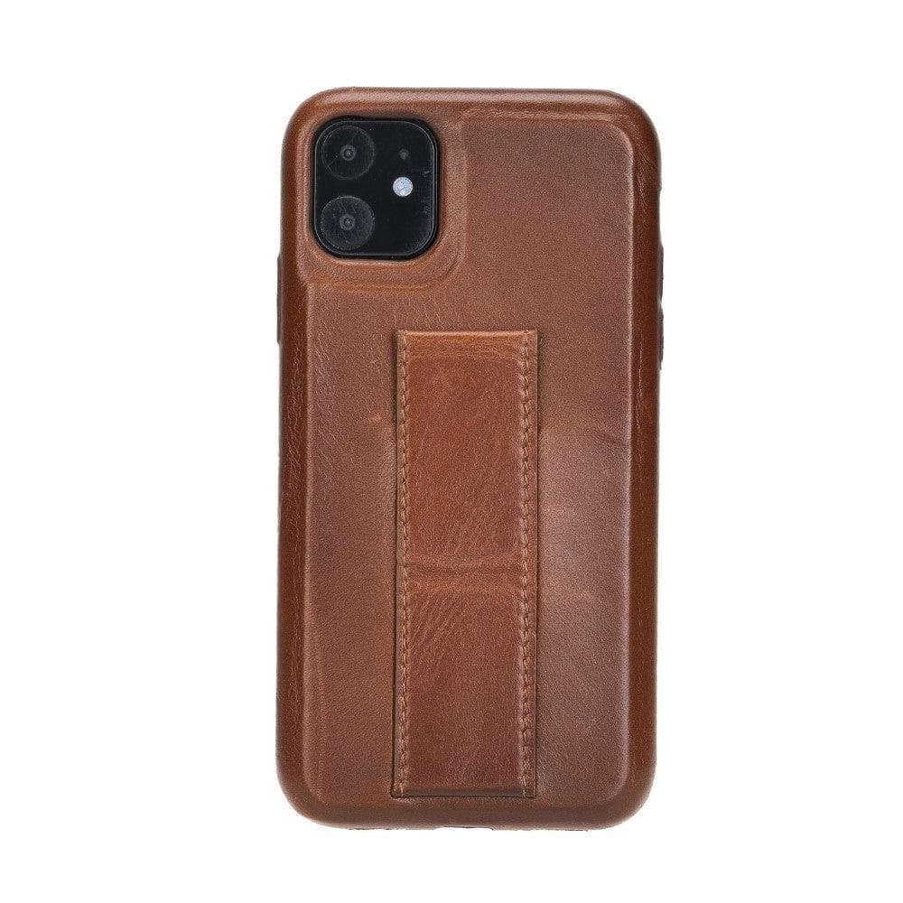 Rock Cover Stand iPhone 11 Series Genuine Leather Case / RCS - iPhone 11 / BURNISHED RUSTIC TAN