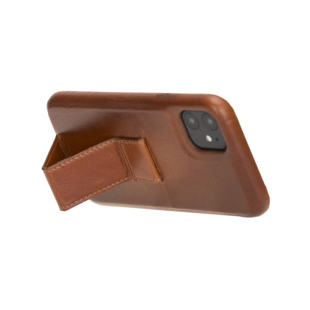 Rock Cover Stand iPhone 11 Series Genuine Leather Case / RCS - iPhone 11 Pro / RUSTIC BLACK