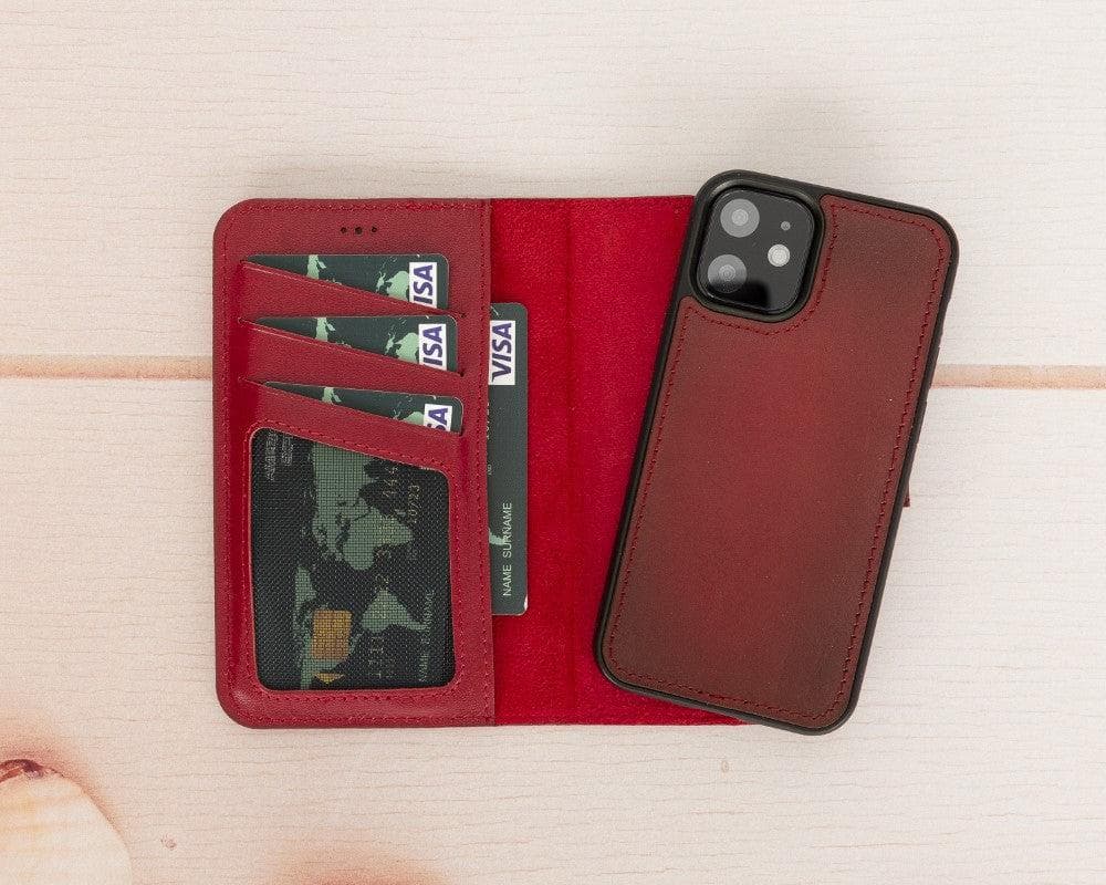 Magic iPhone 12 Series Detachable Genuine Leather Wallet Case - MW