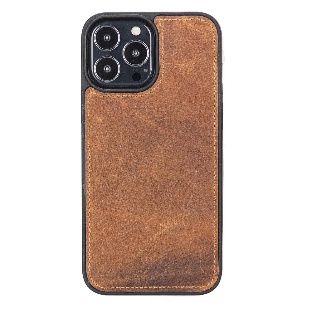 Flex Cover iPhone 13 Series Genuine Leather Back Cover / FXC - iPhone 13 Pro Max 6.7" / BURNISHED RUSTIC TAN