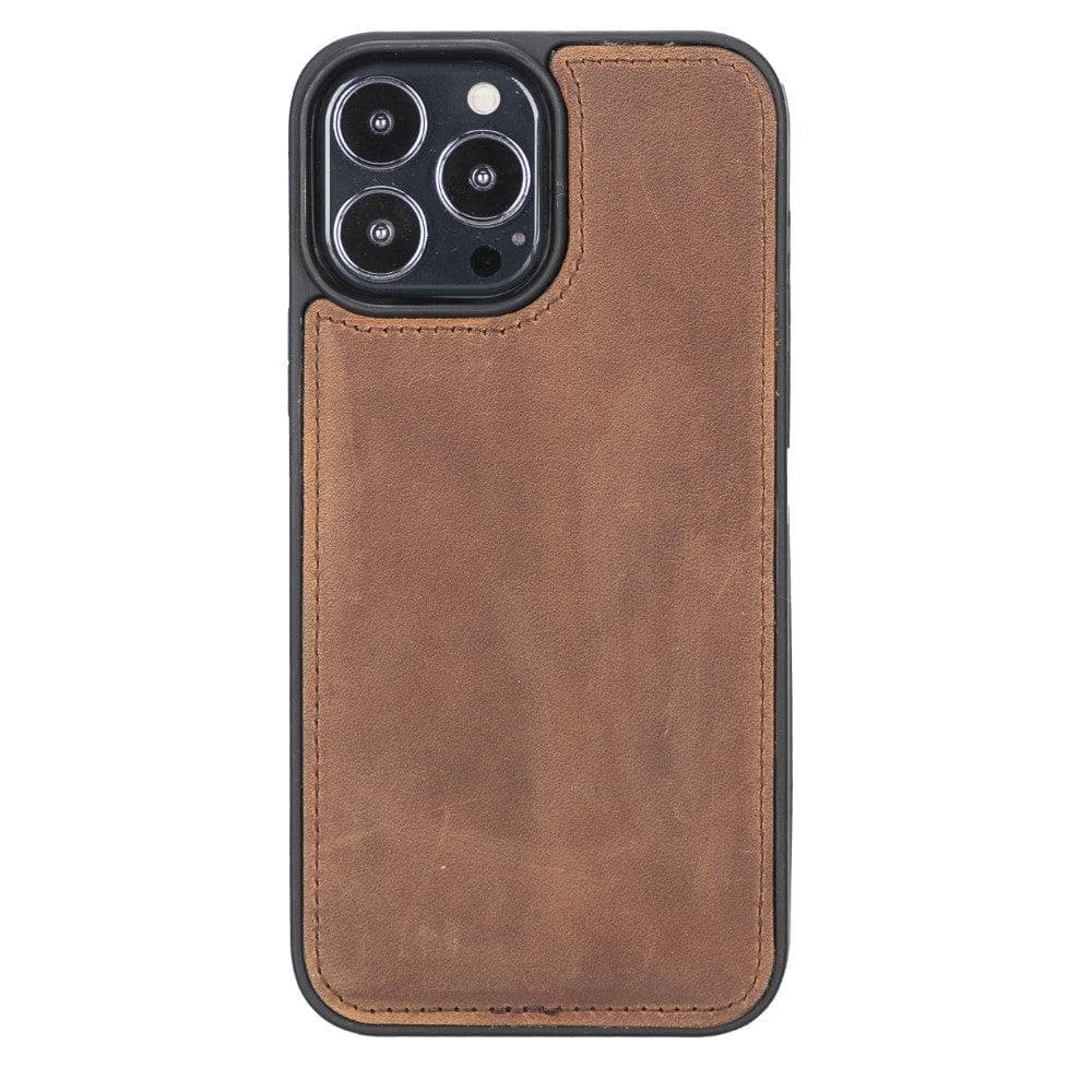 Flex Cover iPhone 13 Series Genuine Leather Back Cover / FXC - iPhone 13 Pro Max 6.7" / BURNISHED RUSTIC TAN