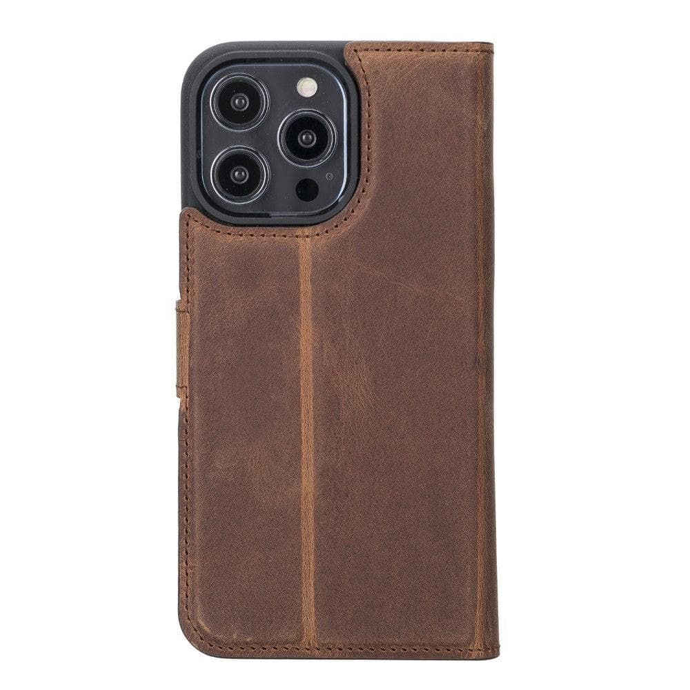 Magic iPhone 14 Series Detachable Genuine Leather Case / MW - iPhone 14 Pro Max / BURNISHED VESSELLE GRAY