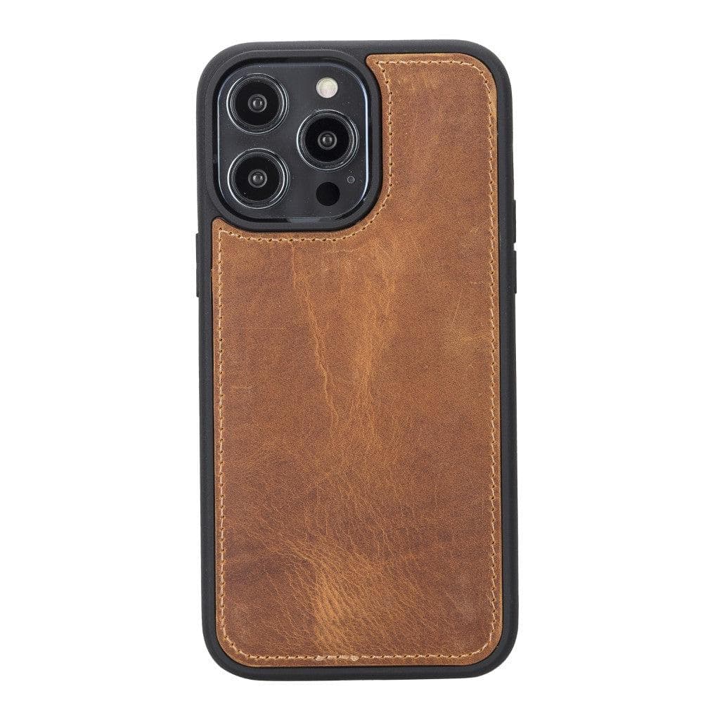 Magic iPhone 14 Series Detachable Genuine Leather Case / MW - iPhone 14 Pro Max / ANTIC MOCCA